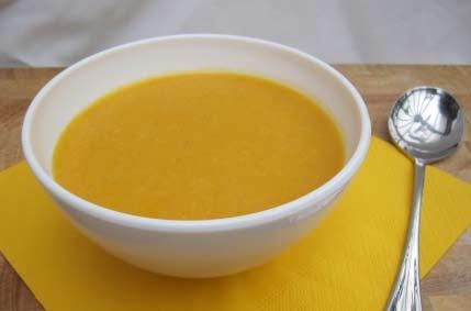 Spicy Butternut Squash Soup Serves 2 1 Butternut Squash, peeled and diced 1 red onion, chopped 2 garlic cloves, crushed 1 red chilli, chopped small bunch of coriander, chopped 1/2 tsp of cumin seeds