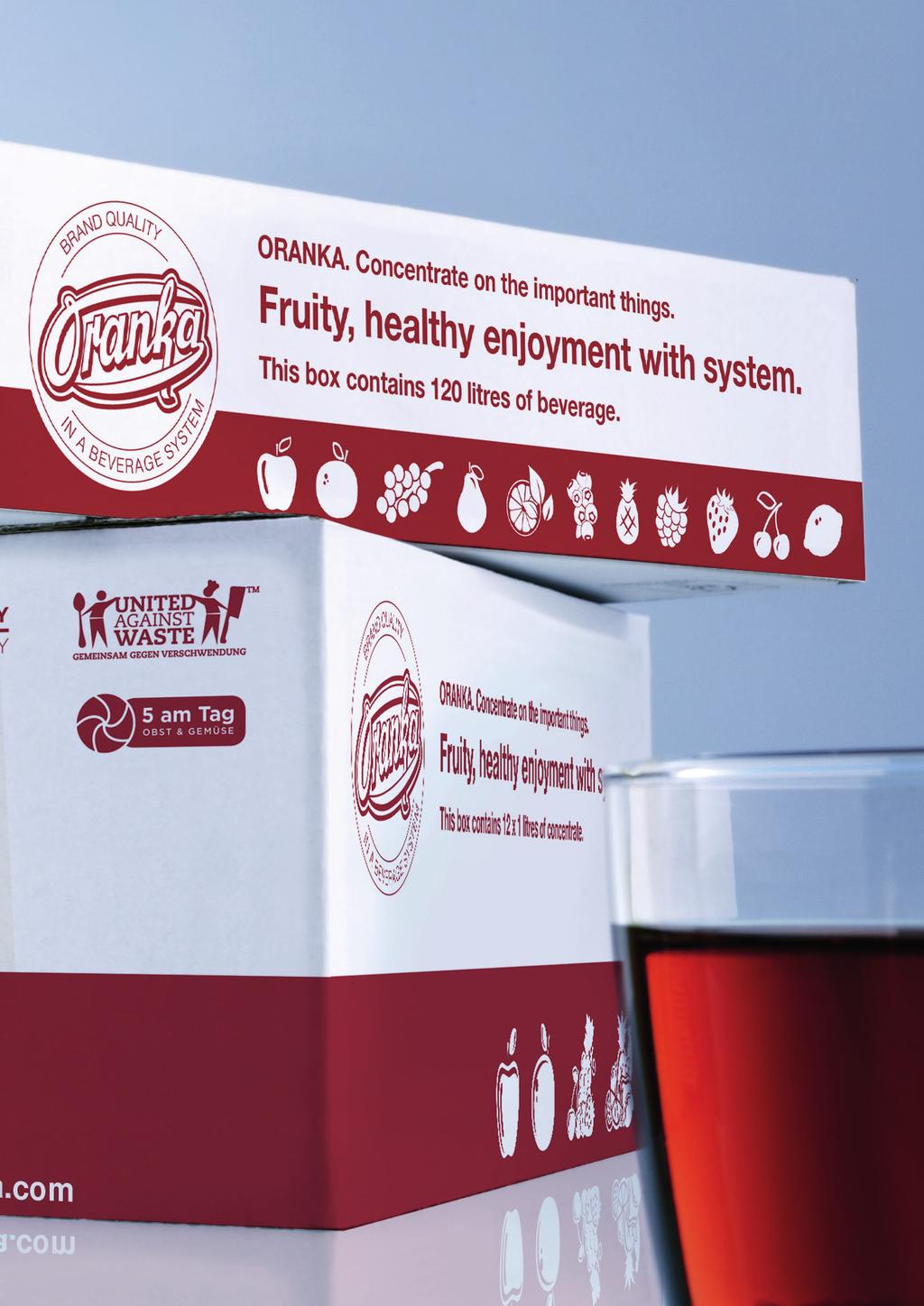 ORANKA Dispenser. The patented beverage system.