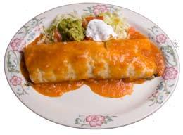Served with sour cream guacamole pico de gallo rice and your choice of re-fried beans or Rancho (Cholesterol-free) beans black beans & your choice of tortillas. Three extra tortillas $1.
