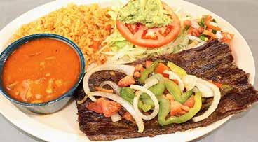 No. 1 CARNE ASADA Lunch & Dinner Plates No. 1 Carne Asada Served with frijoles charros, rice, guacamole & salad. $8.75 No.