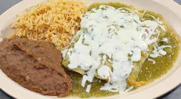 Served with rice & beans. $7.99 No. 35 Beef Tamales (2) Beef tamales served with rice, beans & salad. $6.50 No.