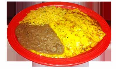 4 Plato San Agustin Two enchiladas, 1 asada taco (soft or crispy), rice and beans. $9.99 No.