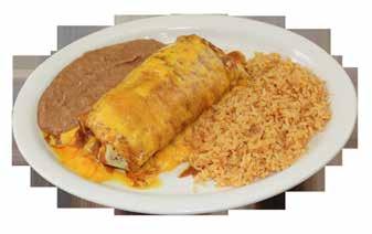 Chicken or Beef Fajita strips $6.99 MEXICAN BURRITO $6.99 Stuffed with your choice of meat, covered with chile gravy and cheese (NO rice, NO beans). Chicken or Beef Fajita strips $7.