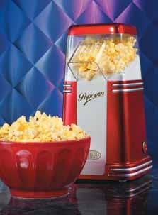 Enjoy the fresh taste of hot popcorn in 1950s style.