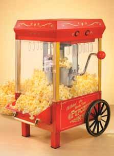 This popcorn cart is 48 tall with a 2 ounce kettle for hot oil cooking, and features a