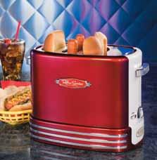 Cooks up to eight regular-sized hot dogs at a time.