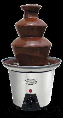 Pot melts up to 24 ounces of chocolate for dipping or drizzling.
