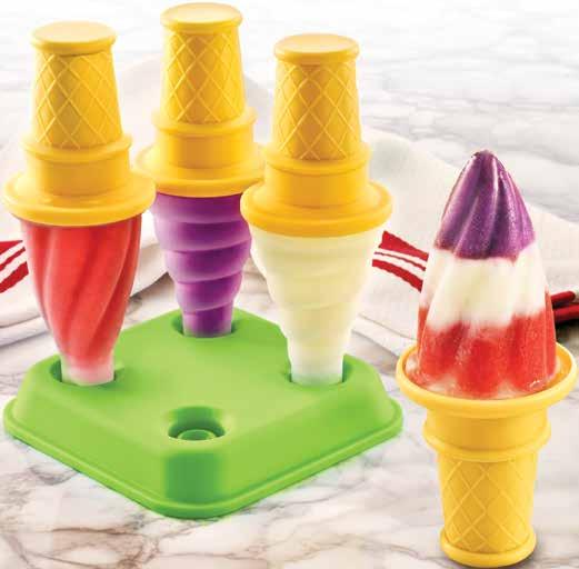 5605 Create Sweet Treats 5605 Ice Cream Bowls and Spoons Make treat time even more fun with our waffle cone bowls and ice cream cone spoons. Sure to be a hit with kids and adults alike!