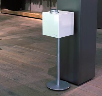 Accessories for the VA 400 series include the elegant floor stand for free-standing