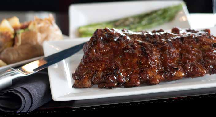 Black Rock TM Ribs BY LAND All entrées include your choice of soup or side salad.