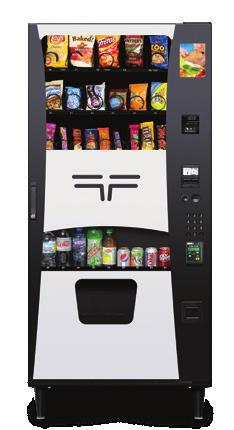 2 COMBINATION SNACK/FOOD AND DRINK VENDING MACHINES Futura Snack & Cold Drink Combination Merchandiser 20 snack selections & 9 drink selections (4 can and 5 bottle/can) 5 YEAR Limited Parts Warranty
