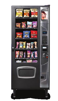 CANDY AND SNACK VENDING MACHINES 5 26 Select Executive Series Snack Merchandiser 26 selections of chips, candy, gum, mints, and pastries Stylish