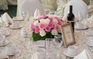 Packages with Dinner Champagne toast to Bride and Groom Open Bar with