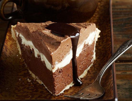 Triple Chocolate Silk Pie 1 recipe of Pastry for a Single-Crust Pie 4 ounces of unsweetened chocolate, coarsely chopped 1 cup of sugar ¾ cup of butter, softened 1 teaspoon of vanilla ¾ cup of