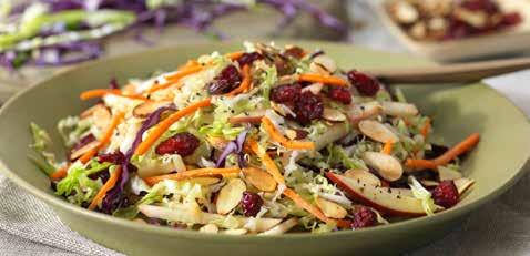 Apple Cranberry Slaw Serves 8 Made with our signature Fuji Apple Vinaigrette Dressing, this quick slaw is amazing alongside our Autumn Squash or Chicken Noodle Soup, or adds a pop of crisp fall