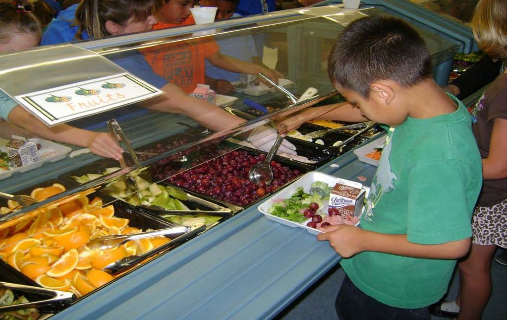 Salad Bar Environment Staff are engaging and encouraging