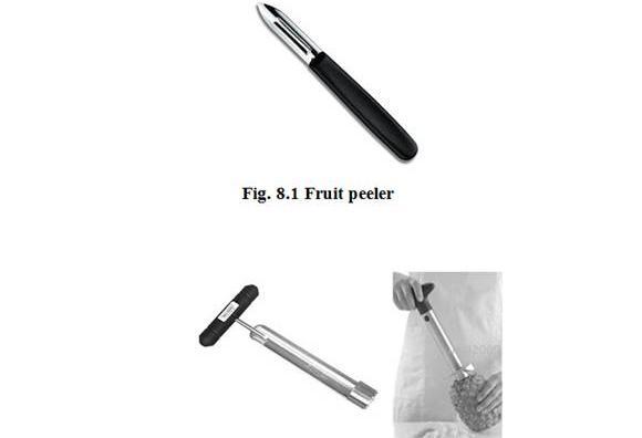 WWW.AGRIMOON.COM Fig. 8.2 Pineapple corer and its use 8.2.4 Blanching Blanching refers to the mild heat treatment given to fresh produce such as vegetables to inactivate enzymes.