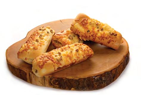 SALTY SNACK PIZZA ROLL Excellent pizza filling of ham, cheese and tomato - the perfect proportion with a bagel making it juicy and tempting. ITEM NO.