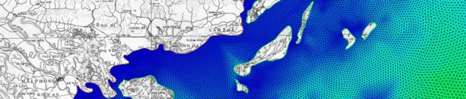Các số liệu này được tổng hợp, xử lý để thiết lập điều kiện biên lỏng các hằng số điều hòa của dao động sóng thủy triều trên hai biên lỏng là biên eo Quỳnh Châu phía đông bắc và biên cửa