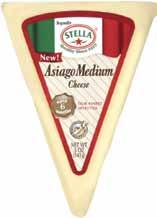 1 Stella Rosemary Medium Asiago is carefully hand-rubbed with extra virgin olive oil and rosemary, infusing the memorably sweet and savory flavors of aged Asiago with a robustly herby aroma and