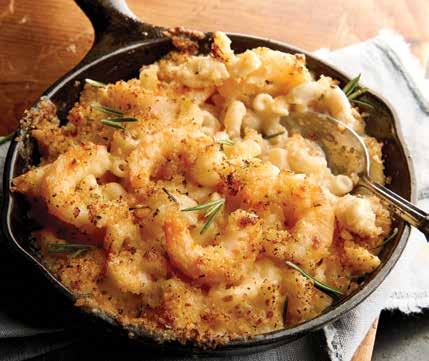 79 Shrimp Shack Mac & Cheese Southern cookin meets the sea! Noodles mixed with Sautéed Shrimp and freshly grated Cheddar, Monterey Jack and Parmesan Cheese. Topped with golden brown Breadcrumbs.