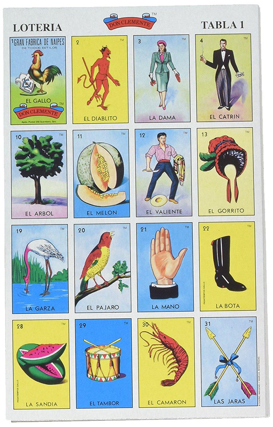 Lotería Lotería is a game like bingo, but played with cards and images instead of numbers.