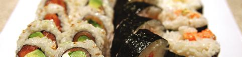 Sea Food Seared Tuna With wasabi and sesame crust. Grilled Salmon With Caribbean salsa.