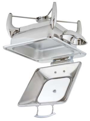 ROUND ROLLTOP CHAFER HIGH POLISH AND HEAVY DUTY STEEL CHAFER. SOLD COMPLETE!