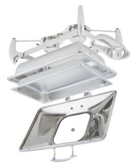 VENTED GLASS LID KEEPS FOOD FROM DRYING OUT. REMOVEABLE BODY CAN BE USED DIRECTLY ON A INDUCTION TABLE. CH-316 4 QT.
