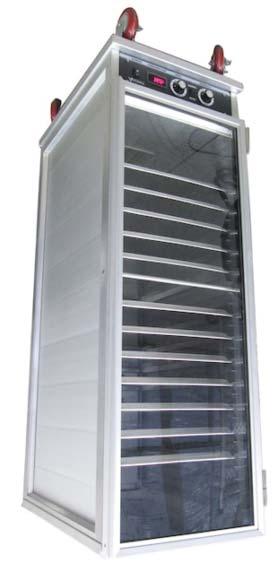 A REMOVABLE CONTROL DRAWER WITH LED THERMOSTAT BODY CONSTRUCTED OF NON- CORROSIVE ALUMINUM, EASY TO USE EXTERNAL CONTROLS, CLEAR LEXAN DOOR WITH ALUMINUM FRAME, TEMPERATURE RANGE FROM 80 F 185 F AND