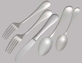 8 WWW.CATERERSWAREHOUSE.COM PHONE: 508-892-9618 FAX: 508-892-9745 Flatware* (CUSTOM SILVERPLATING OR GOLDPLATING AVAILABLE ON ANY FLATWARE PATTERN!