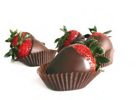DELIGHT YOUR GUESTS UNEXPECTEDLY Reception hour with appetizers, a punch fountain, champagne, and cider as previously described is included. Chocolate Covered Strawberries or Chocolate Eclairs $3.