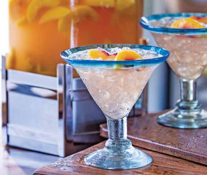 Try it in strawberry, raspberry, mango or strawberry mango. Top Shelf Margarita For the real rita fan. Made with Sauza Gold Tequila, Cointreau Orange Liqueu and Grand Marnier.