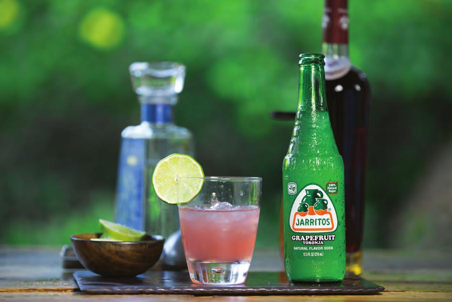 POMEGRANATE GRAPEFRUIT 1½ oz Silver Tequila ½ oz Pomegranate Liqueur ½ oz Agave Nectar ½ oz Fresh Lime Juice Jarritos Grapefruit Add
