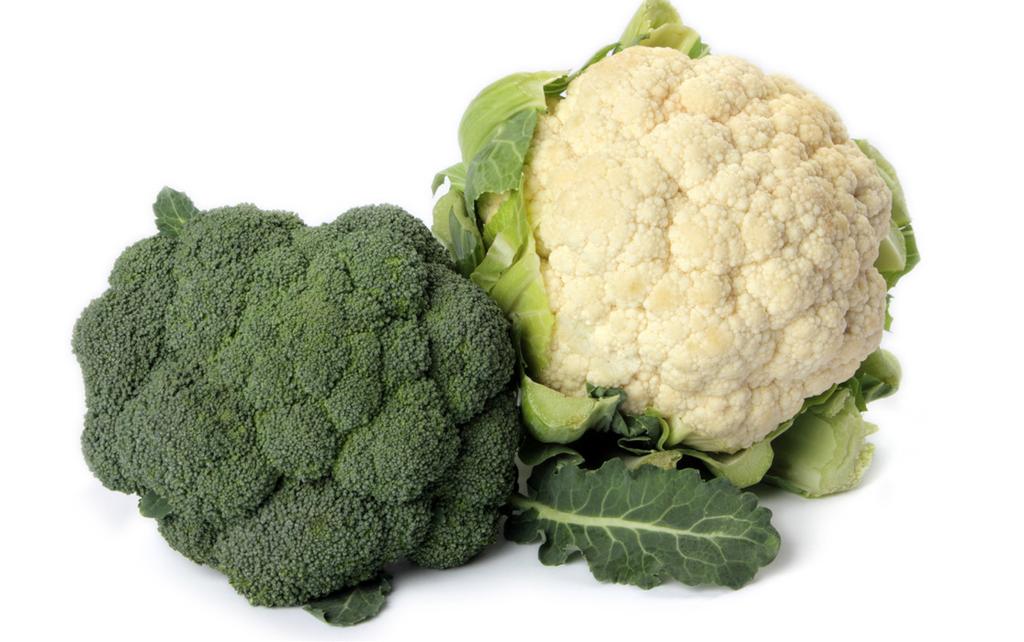 Broccoli and cauliflower have vitamin C
