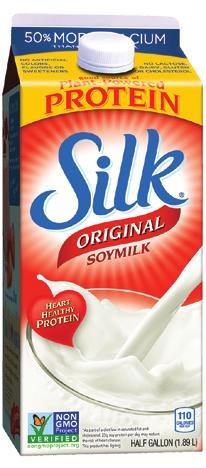 size (32 oz. container) 8th Continent Soymilk Half Gallon (64 oz. container) Original or Vanilla Silk Half gallon (64 oz.