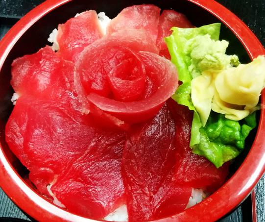 Tuna, Salmon, and Yellowtail)) Choice of Teriyaki (Yellowtail, Salmon, or Chicken) or Wasabi Tuna Steak (rare or medium rare), Miso Soup, Rice and Dessert.