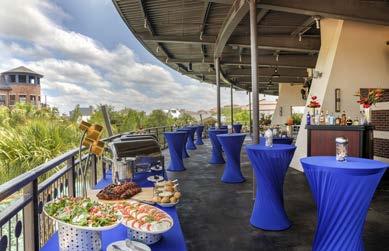 accommodate larger events by including The Terrace.
