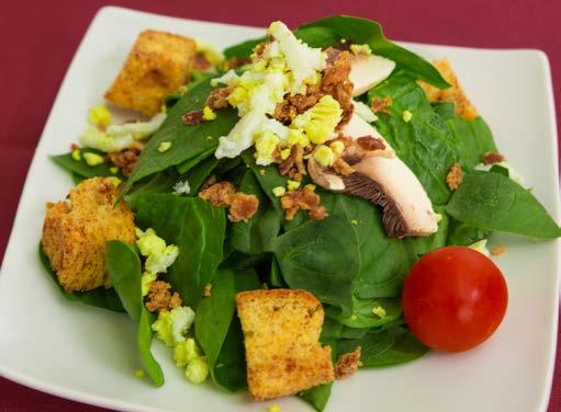 Parmesan Cheese & Croutons in a Tangy Dressing SPINACH SALAD Spinach