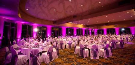 Ballroom combines to seat 500 guests, making it the largest