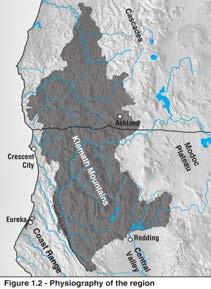 The Klamath Mountain Region The area has a central location and continuity with other mountain