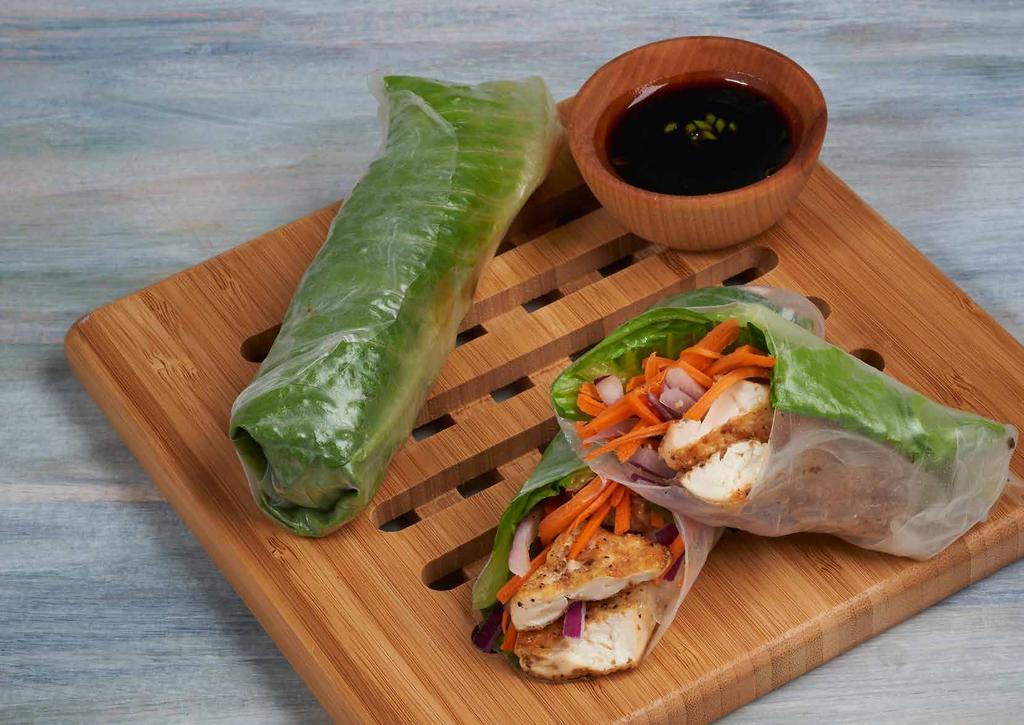 MALAYSIA Fresh Tofu Spring Rolls Portions: 6 Serving Size: 2 spring rolls Calories: 156 Protein: 8 g Carbohydrates: 20 g Fat: 5 g Cholesterol: 0 mg Sodium: 161 mg Potassium: 300 mg Phosphorus: 93 mg