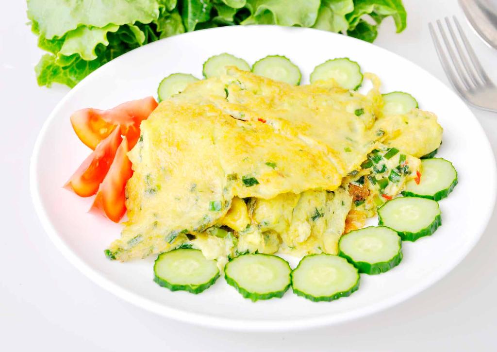 CHINA Cucumber Fried Eggs Portions: 4 CKD non-dialysis, dialysis Serving Size: 145 grams Calories: 187 Protein: 8 g Carbohydrates: 13 g Fat: 12 g Cholesterol: 186 mg Sodium: 224 mg Potassium: 295 mg