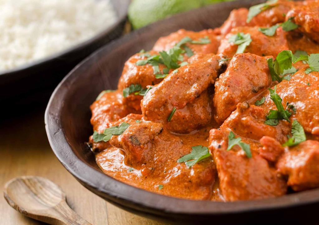 INDIA Indian Chicken Curry Portions: 6 Serving Size: 2 small drumsticks Calories: 269 Cholesterol: 67 mg Protein: 21 g Sodium: 350 mg Carbohydrates: 6 g Potassium: 286 mg Fat: 18 g Phosphorus: 139 mg