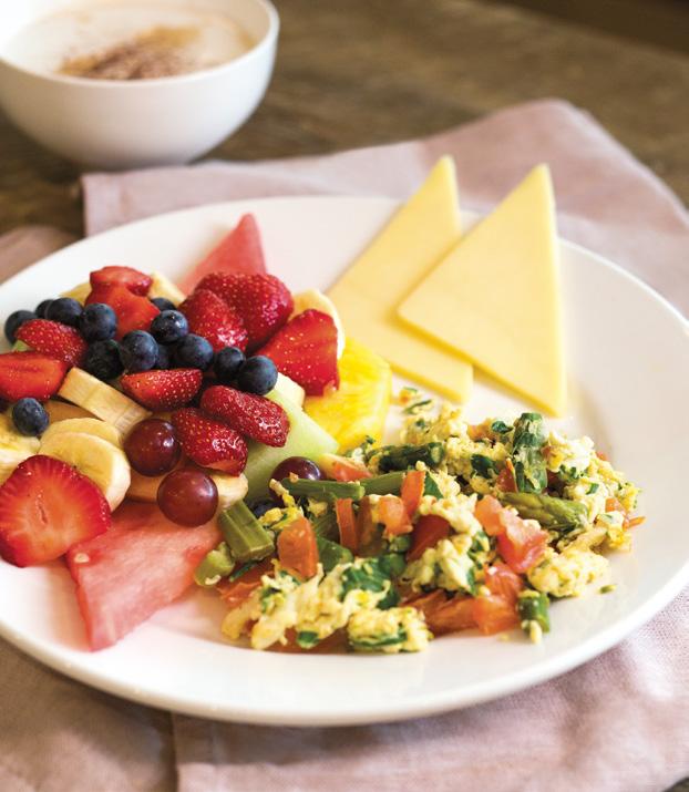 HEALTHY SCRAMBLER GOAT CHEESE For illustration purposes only BREAD Replace your bread with country-style, raisin bread or bagel THREE-EGG OMELETTES Served with our famous home fries, applesauce and