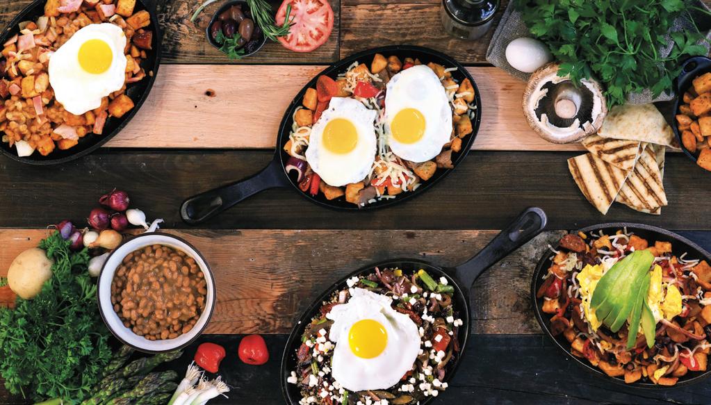QUÉBÉCOISE PHILLY STEAK VEGGIE & QUINOA MEXICAN For For illustration purposes purposes only only OLD-FASHIONED SKILLETS One egg any style.