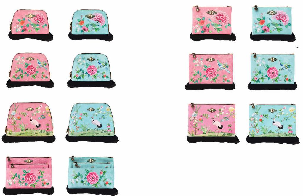 51.274.061 Cosmetic Bag Triangle Small Floral Pink 19/15x12x6cm - 1/36 51.274.062 Cosmetic Bag Triangle Small Floral Blue 19/15x12x6cm - 1/36 51.274.075 Cosmetic Flat Pouch Small Floral Pink 19.