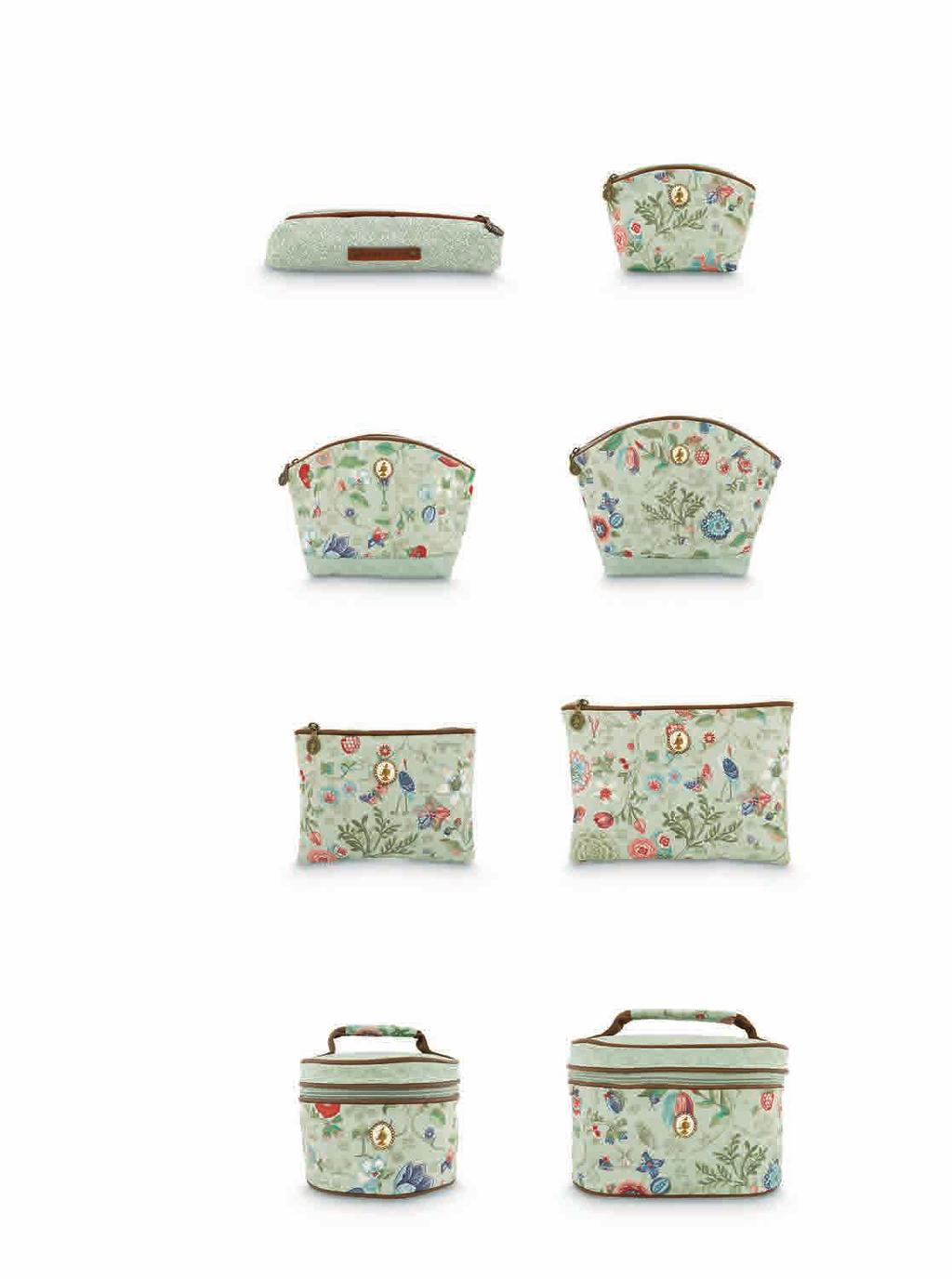 SPRING TO LIFE BATHROOM ACCESSORIES & COSMETIC BAGS 51.274.039 Cosmetic Etui Small Celadon - 4/48 51.274.048 Cosmetic Bag Small Celadon - 1/36 51.111.051 Soap Dish Celadon - 6/48 51.111.054 Bathroom Tray Celadon - 25x12 cm - 6/36 51.