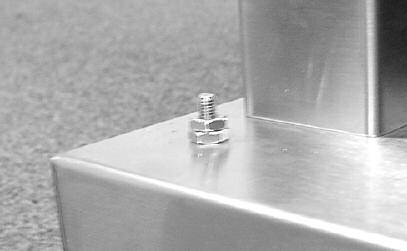 Secure each screw in place with two (2) nuts.