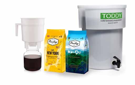 Toddy equipment TODDY HOME PRODUCTS: Starting kit: Toddy Home brewer: includes one brewing container with a handle, a glass jug with a lid, two reusable filters, a rubber plug, instructions and a
